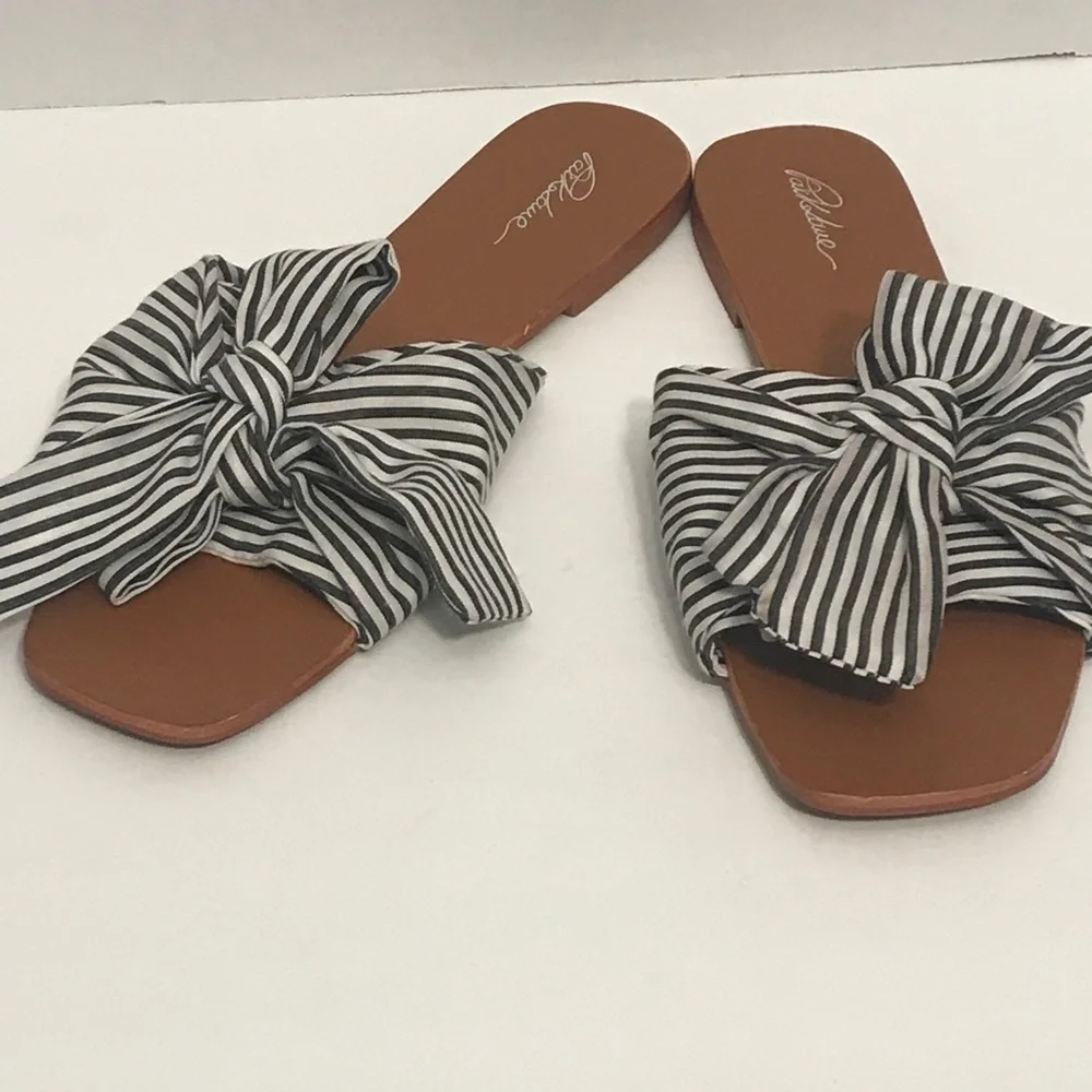 Park lane Bow Flat Sandals - Picture 10 of 12